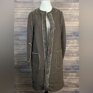 BCBG MAXAZRIA Runway Limited Edition FA/WIN 2007 Brown Wool Feather Vintage